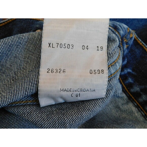 Men Levi Strauss & Co Denim Jacket Biker Blue Cotton Button Breathable Size XL - Picture 10 of 10